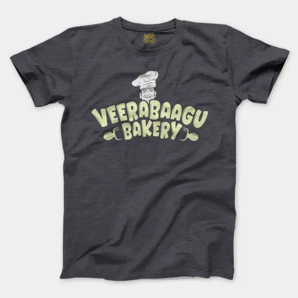 Veerabaagu Bakery Men/Unisex T-Shirt in Heather Dark Grey Color