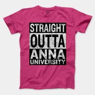 Straight Outta Anna University Men/Unisex T-Shirt in Heather Heliconia Color