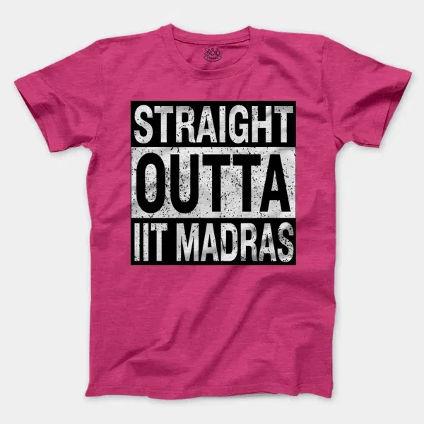 Straight Outta Iit Madras Men/Unisex T-Shirt in Heather Heliconia Color