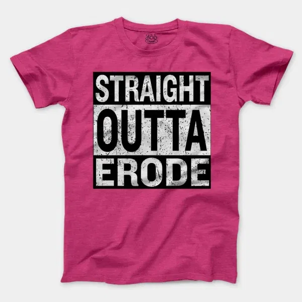 Straight Outta Erode Men/Unisex T-Shirt in Heather Heliconia Color