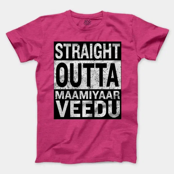 Straight Outta Maamiyaar Veedu Men/Unisex T-Shirt in Heather Heliconia Color