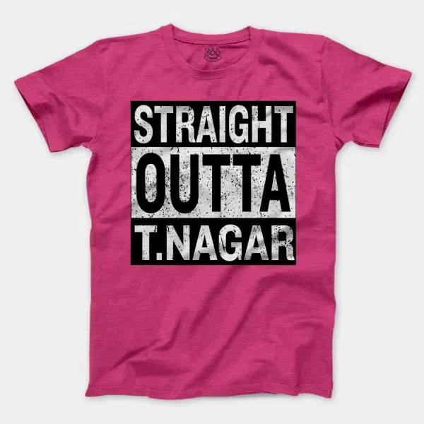 Straight Outta T-Nagar Men/Unisex T-Shirt in Heather Heliconia Color