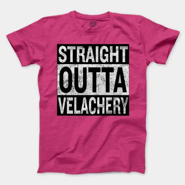 Straight Outta Velachery Men/Unisex T-Shirt in Heather Heliconia Color