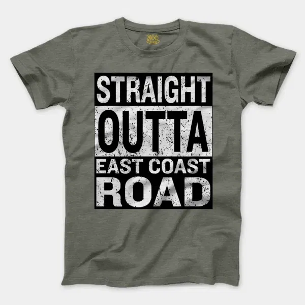 Straight Outta Ecr Men/Unisex T-Shirt in Heather Military Green Color