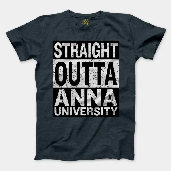 Straight Outta Anna University Men/Unisex T-Shirt in Heather Navy Color