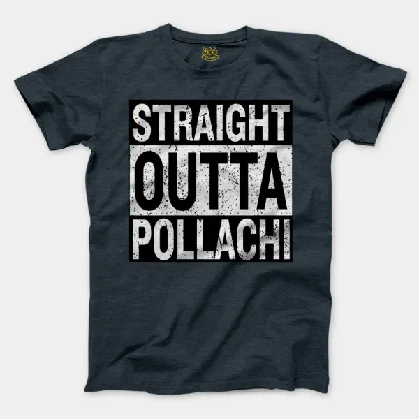 Straight Outta Pollachi Men/Unisex T-Shirt in Heather Navy Color