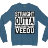 Straight Outta Maamiyaar Veedu Men/Unisex Long Sleeve T-Shirt in Indigo Blue Color