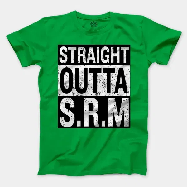 Straight Outta Srm University Men/Unisex T-Shirt in Irish Green Color