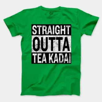 Straight Outta Tea Kadai Men/Unisex T-Shirt in Irish Green Color