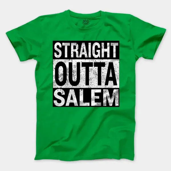 Straight Outta Salem Men/Unisex T-Shirt in Irish Green Color