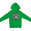 Straight Outta Adyar Unisex Youth Hoodie in Irish Green Color