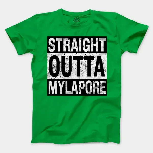 Straight Outta Mylapore Men/Unisex T-Shirt in Irish Green Color