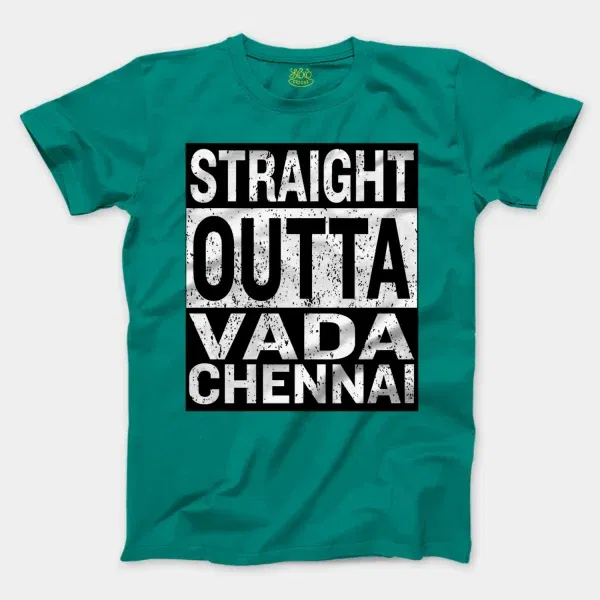 Straight Outta Vada Chennai Men/Unisex T-Shirt in Jade Dome Color