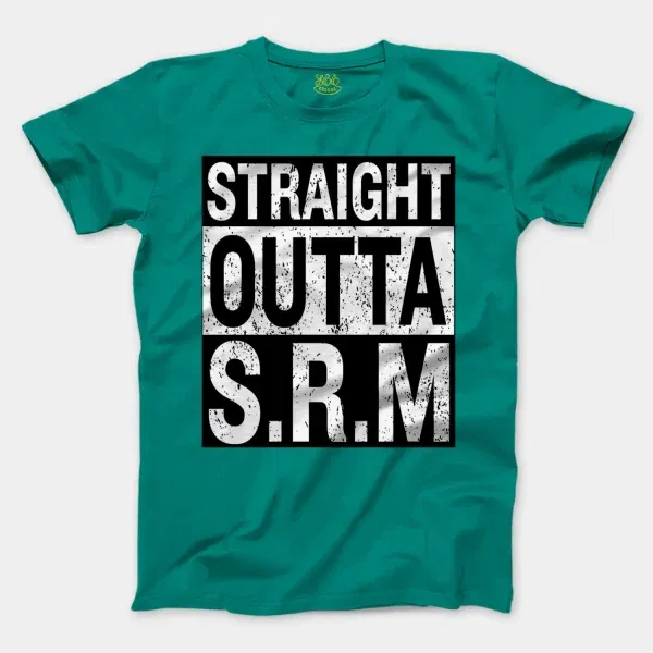 Straight Outta Srm University Men/Unisex T-Shirt in Jade Dome Color