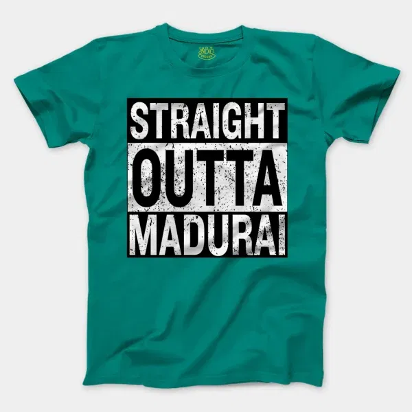 Straight Outta Madurai Men/Unisex T-Shirt in Jade Dome Color