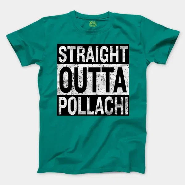 Straight Outta Pollachi Men/Unisex T-Shirt in Jade Dome Color