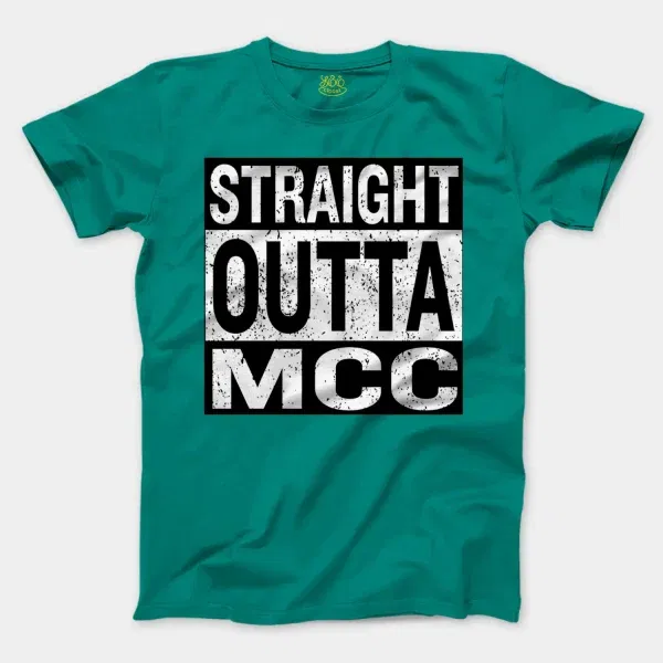 Straight Outta Mcc Men/Unisex T-Shirt in Jade Dome Color