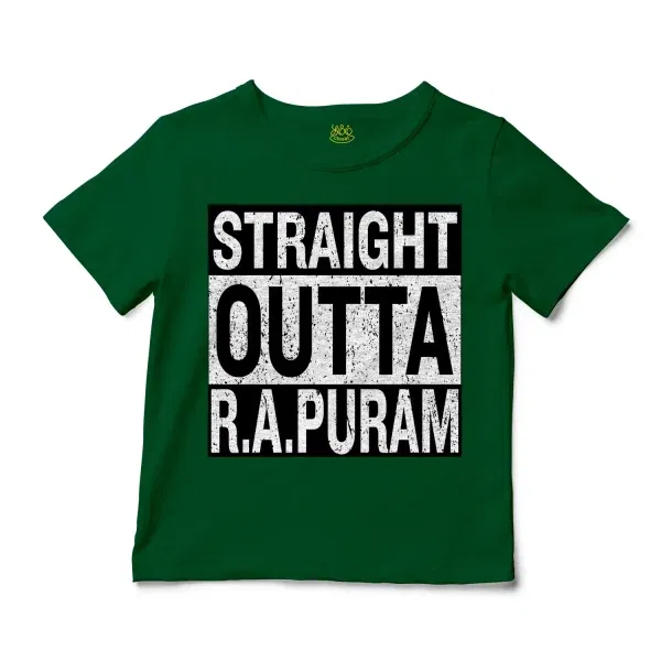 Straight Outta R.a Puram Unisex Toddler T-Shirt in Kelly Color