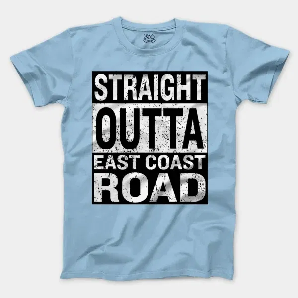 Straight Outta Ecr Men/Unisex T-Shirt in Light Blue Color