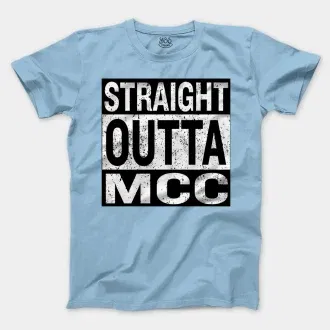 Straight Outta Mcc Men/Unisex T-Shirt in Light Blue Color