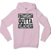 Straight Outta Velachery Men/Unisex Hoodie in Light Pink Color