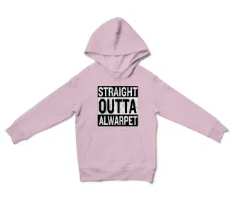 Straight Outta Alwarpet Unisex Youth Hoodie in Light Pink Color