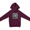 Straight Outta Ssn University Unisex Youth Hoodie in Maroon Color