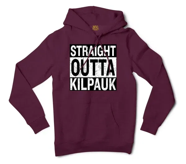 Straight Outta Kilpauk Men/Unisex Hoodie in Maroon Color