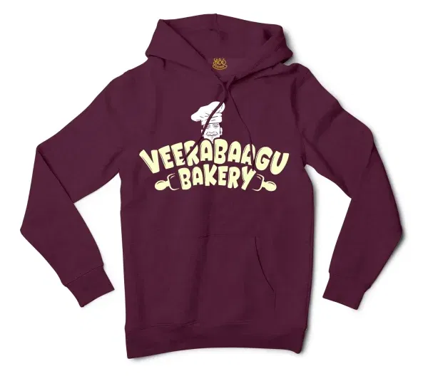 Veerabaagu Bakery Men/Unisex Hoodie in Maroon Color