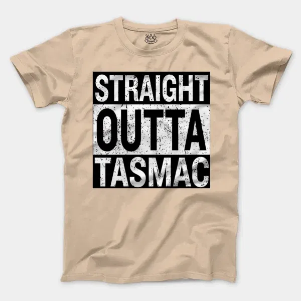 Straight Outta Tasmac Men/Unisex T-Shirt in Natural Color