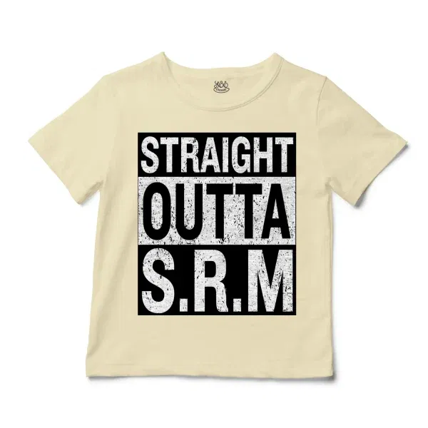 Straight Outta Srm University Unisex Toddler T-Shirt in Natural Color