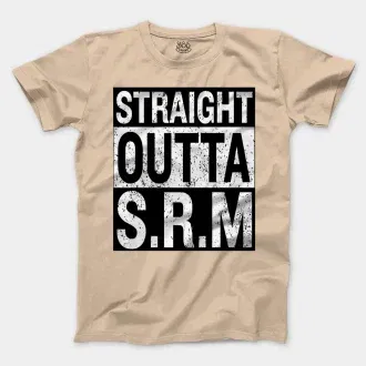 Straight Outta Srm University Men/Unisex T-Shirt in Natural Color