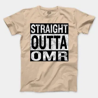 Straight Outta Omr Men/Unisex T-Shirt in Natural Color