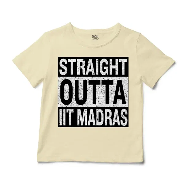 Straight Outta Iit Madras Unisex Toddler T-Shirt in Natural Color