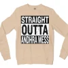 Straight Outta Andhra Mess Men/Unisex Long Sleeve T-Shirt in Natural Color