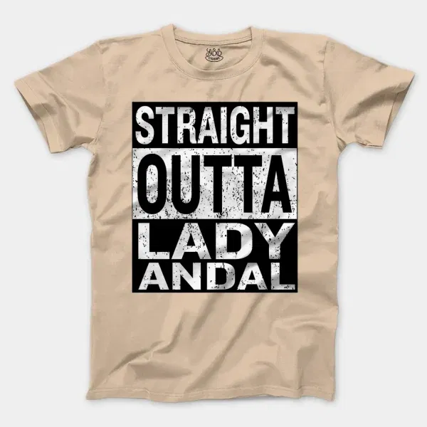 Straight Outta Lady Andal Men/Unisex T-Shirt in Natural Color