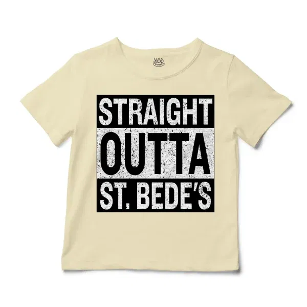 Straight Outta St. Bedes Unisex Toddler T-Shirt in Natural Color