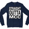 Straight Outta Mcc Men/Unisex Long Sleeve T-Shirt in Navy Color