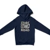 Straight Outta Ecr Unisex Youth Hoodie in Navy Color