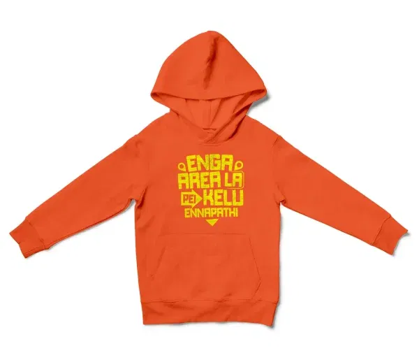 Enga Area La Pei Kelu Ennapathi Unisex Youth Hoodie in Orange Color