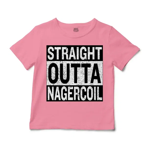 Straight Outta Nagercoil Unisex Toddler T-Shirt in Pink Color