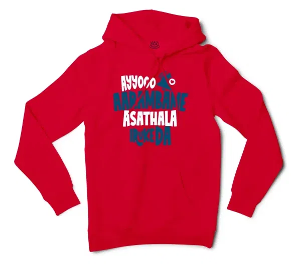 Ayyooo Aarambame Asathala Iruke Da Men/Unisex Hoodie in Red Color