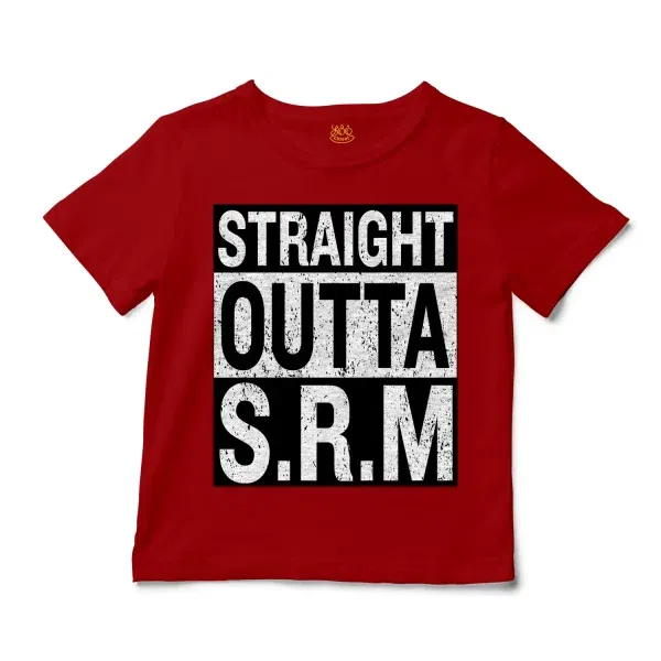 Straight Outta Srm University Unisex Toddler T-Shirt in Red Color