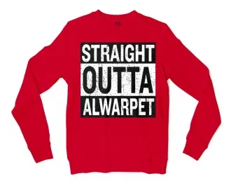 Straight Outta Alwarpet Men/Unisex Long Sleeve T-Shirt in Red Color