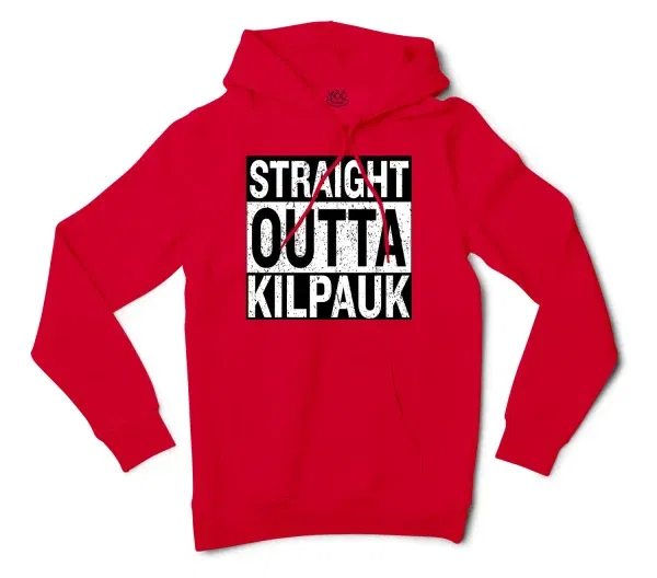 Straight Outta Kilpauk Men/Unisex Hoodie in Red Color