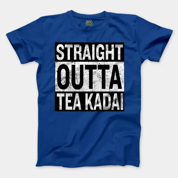 Straight Outta Tea Kadai Men/Unisex T-Shirt in Royal Color