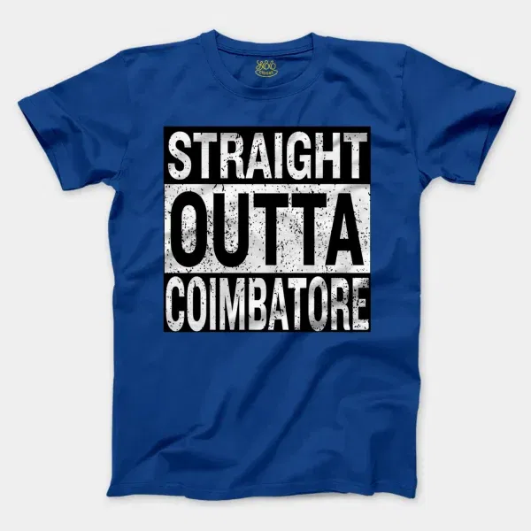 Straight Outta Coimbatore Men/Unisex T-Shirt in Royal Color