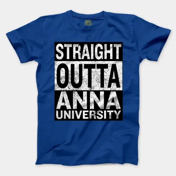 Straight Outta Anna University Men/Unisex T-Shirt in Royal Color