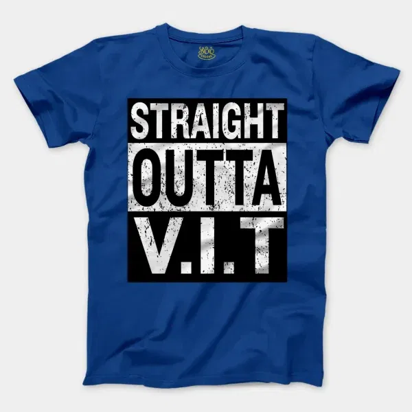 Straight Outta Vit Men/Unisex T-Shirt in Royal Color