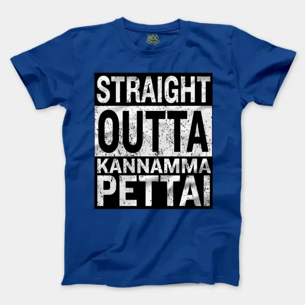 Straight Outta Kannamma Pettai Men/Unisex T-Shirt in Royal Color